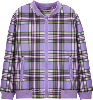 WELAKEN Girls Lightweight Bomber Jacket Floral Print Full Zip Outwear Jacket with Pockets