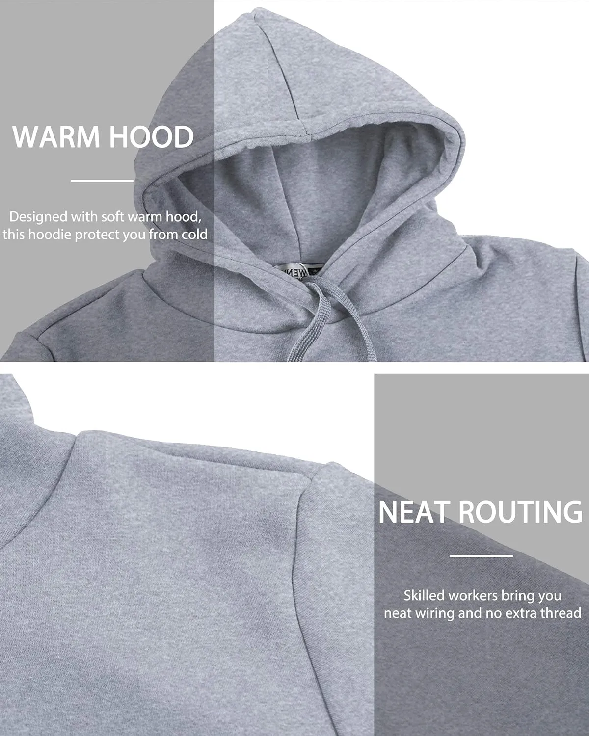 WenVen Womens Long Hoodie Dress Thicken Fleece Lined Pullover Sweatshirt