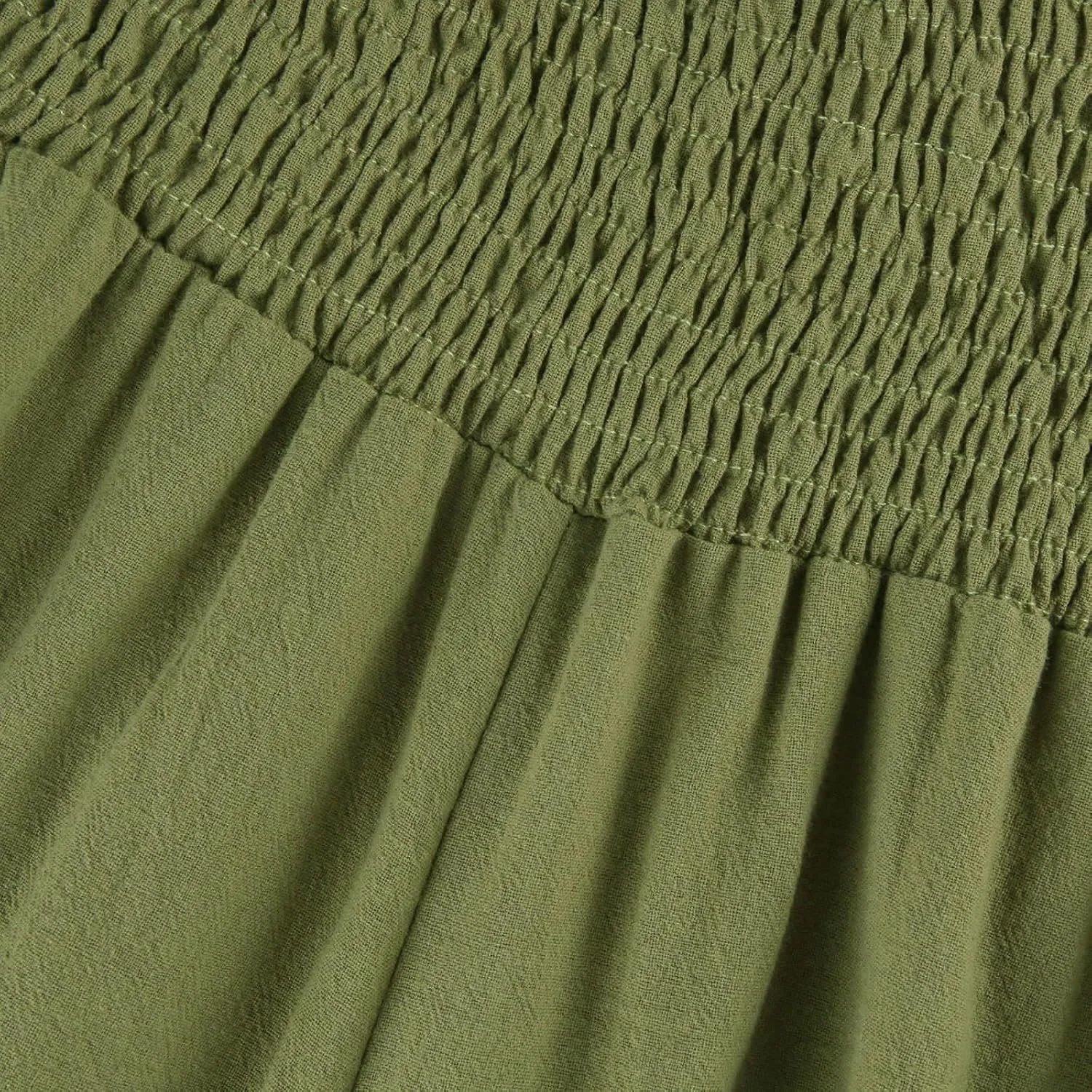 Wide Leg Linen Pants for Women Smocked High Waisted Palazzo Pants Lightweight Pleated Ruffle Hem Baggy Lounge Pants