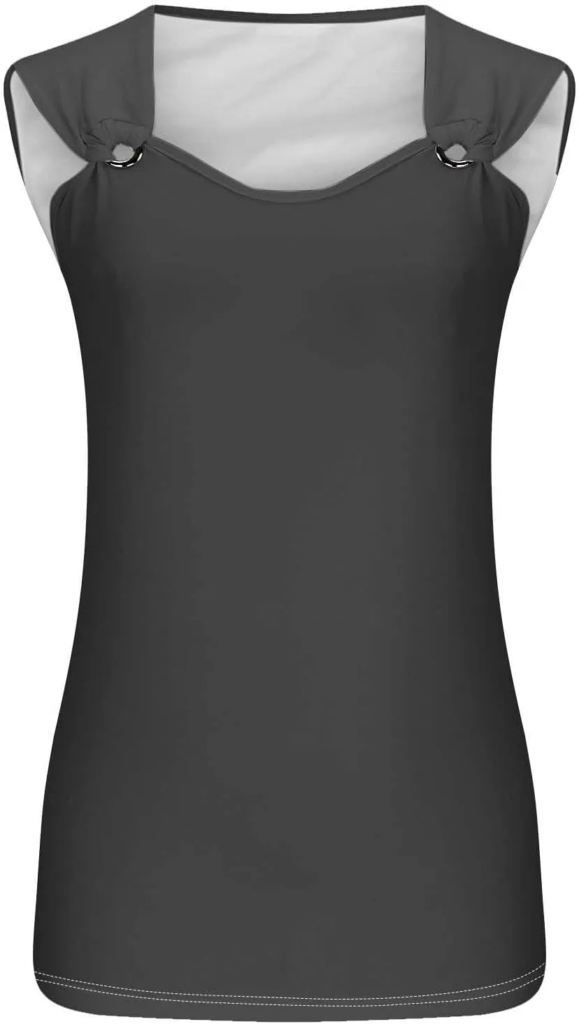 Women Summer Tops 2025 Dressy Casual Tank Tops Trendy Loose Fit Sleeveless Shirts Loose Flowy Blouses Cute Camisole