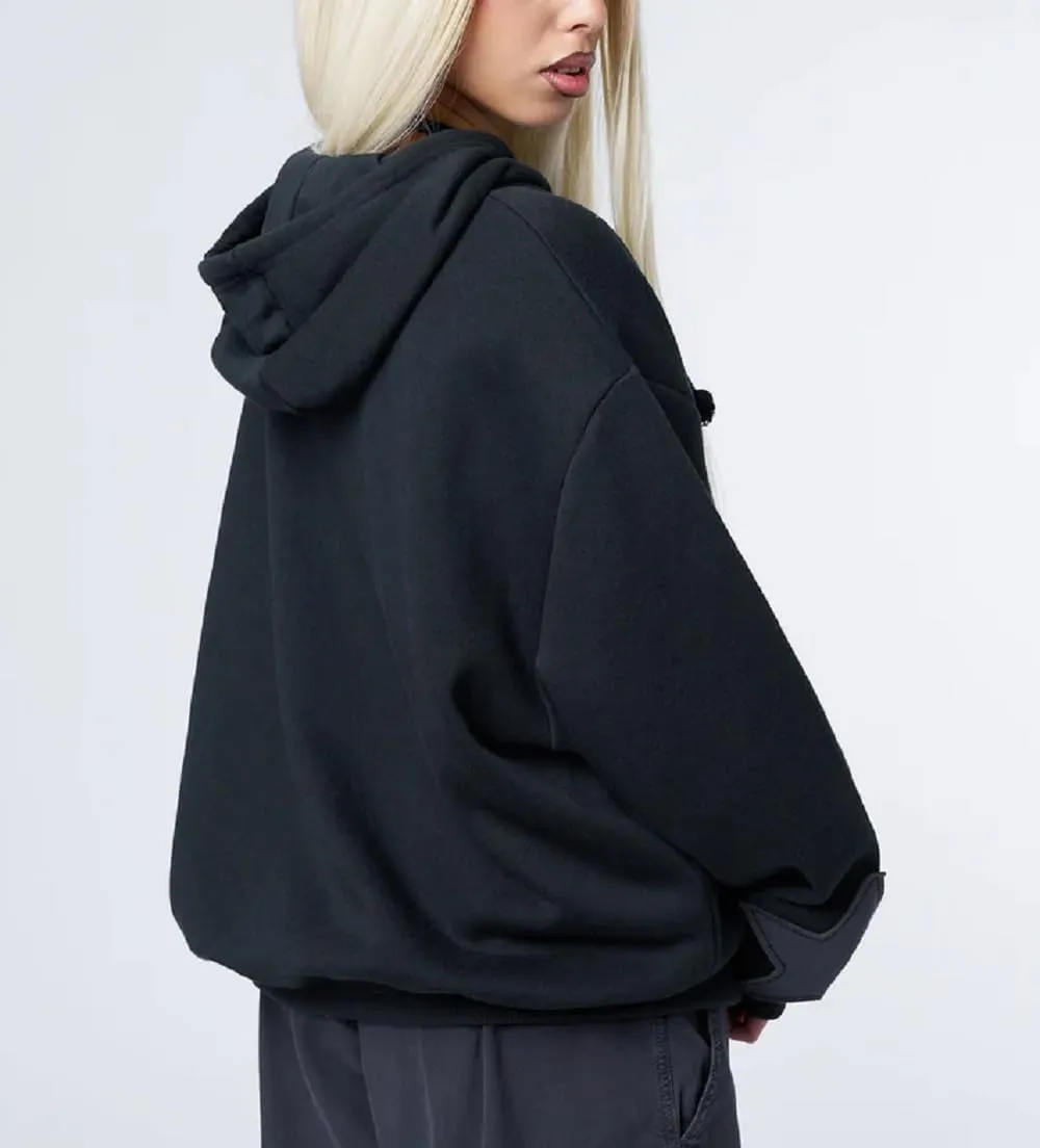 Women Y2k Zip Up Hoodie Vintage Graphic Oversized Hooded Sweatshirts Grunge Fairy Long Sleeve Jacket Pullovers Coats