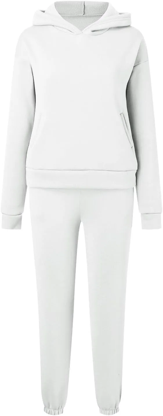 Womens 2 Piece Outfits Lounge Hoodie Sweatsuit Sets Oversized Sweatshirt Baggy Sweatpants Matching Set Tracksuit