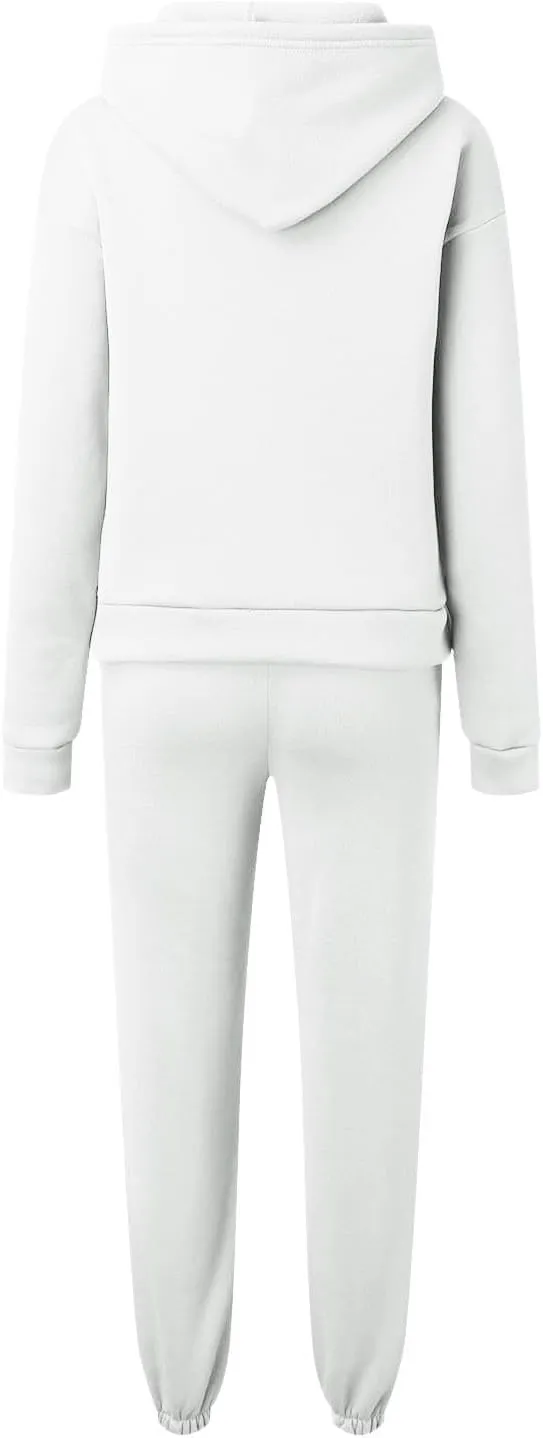 Womens 2 Piece Outfits Lounge Hoodie Sweatsuit Sets Oversized Sweatshirt Baggy Sweatpants Matching Set Tracksuit