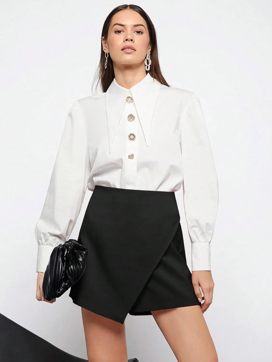 Women's 2025 Casual Plain Shorts Casual Skort