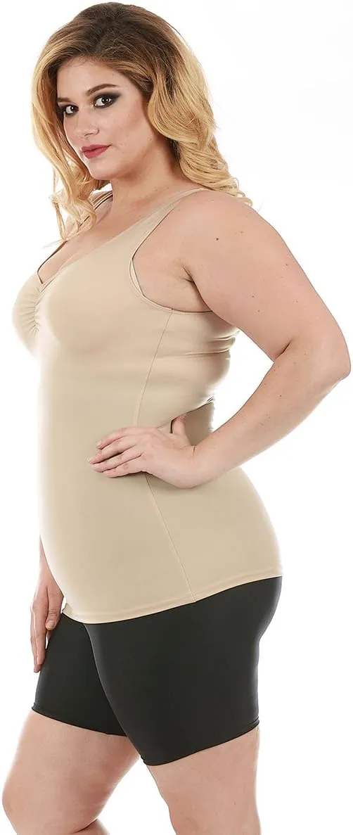 Womens Compression Shapewear Shirred Tank Top Tummy Control Under Shirt WT40011