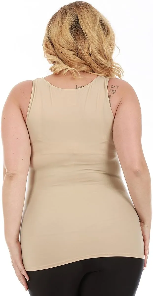 Womens Compression Shapewear Shirred Tank Top Tummy Control Under Shirt WT40011