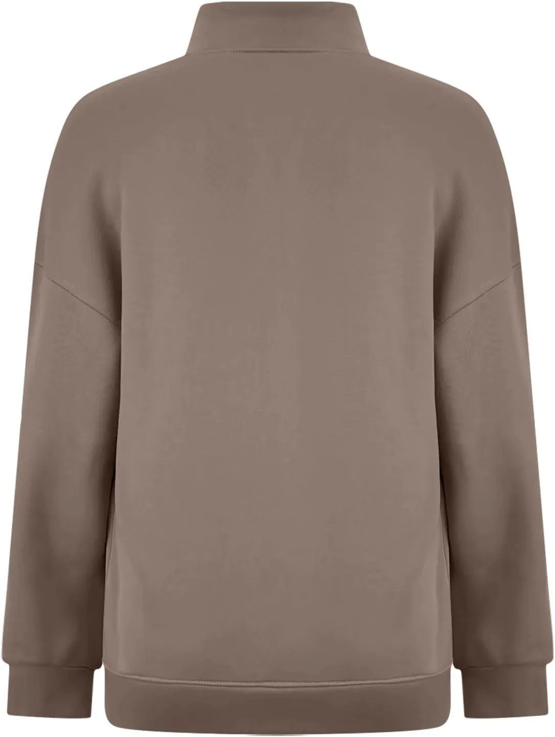 Women's Half Zip Sweatshirts Long Sleeve Drop Shoulder Pullover Casual Oversized Hoodies with Pocket