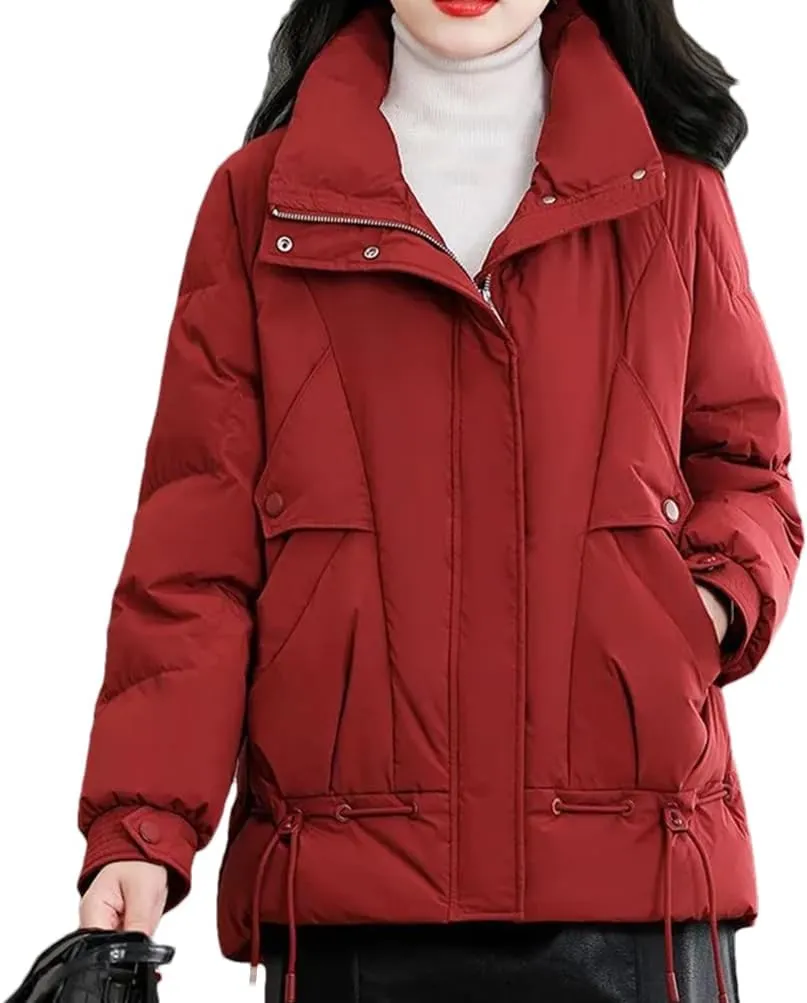 Women's Overcoat Parka Down Cotton-Padded Jacket Outerwear Thickened Keep Warm Ladies' Coat Top