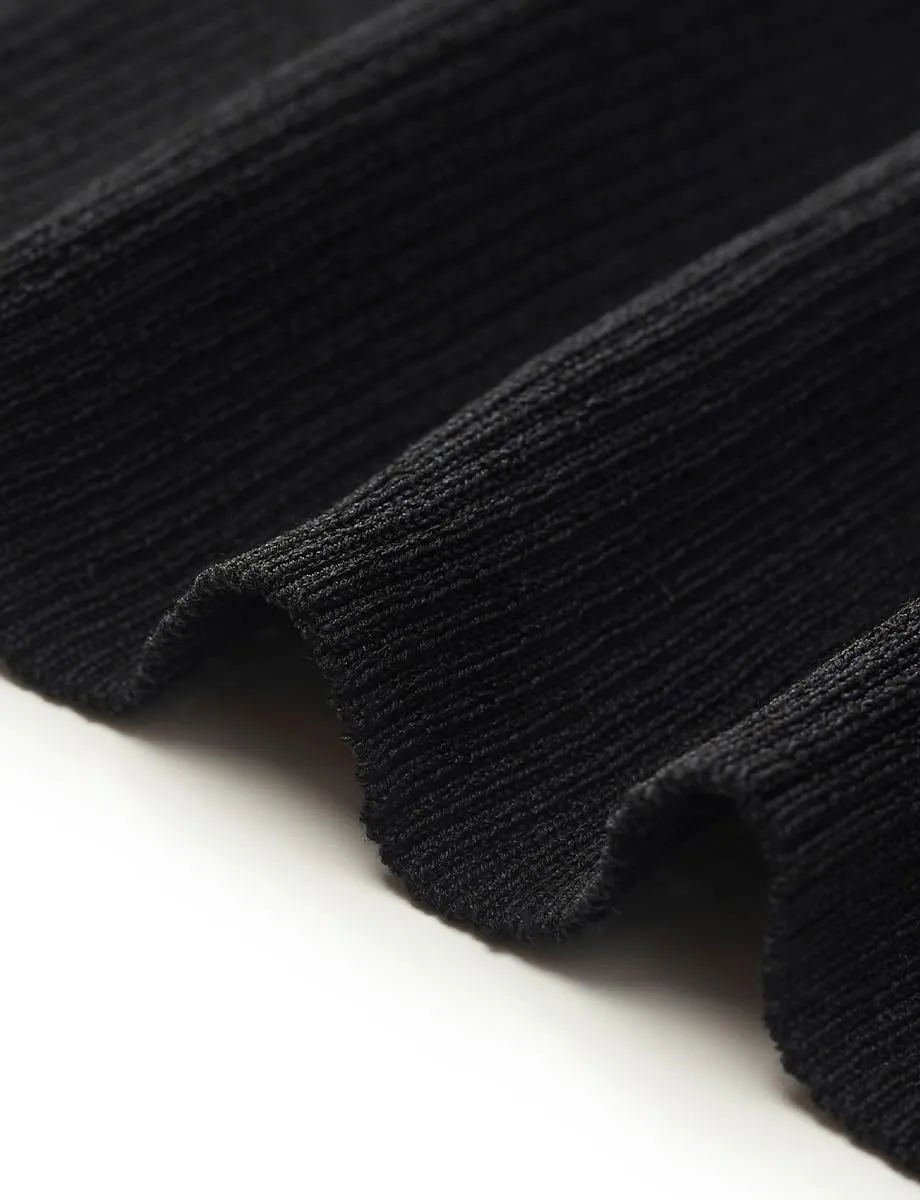 Women's Ribbed Sweater Tank Top Business Casual Slim Fitted Striped Knitted Tops