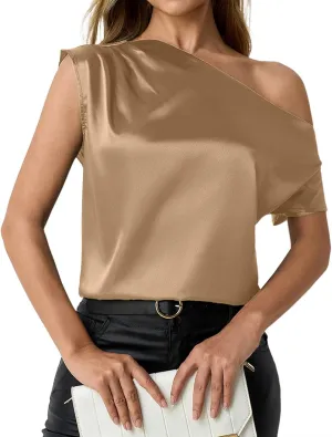 Womens Satin Tank Tops Sleeveless Lightweight Outdoor Vacation Shirts Casual Loose Summer Fashion Tees Blouses 2025