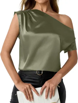 Womens Satin Tank Tops Sleeveless Lightweight Outdoor Vacation Shirts Casual Loose Summer Fashion Tees Blouses 2025
