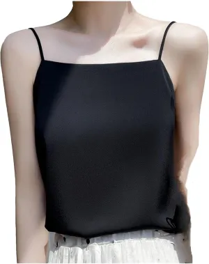 Women's Silky Camisole Sexy Suspender Top Thin Style Sling Satin Tank Tops