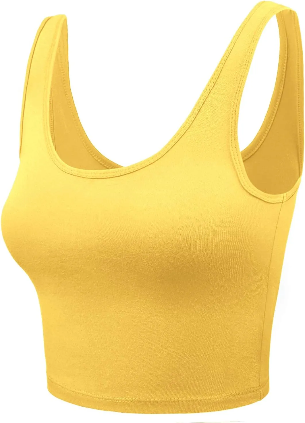 Women's Sleeveless Racerback Crop Tank Top Camisole Backless Scoop Neck Shirts