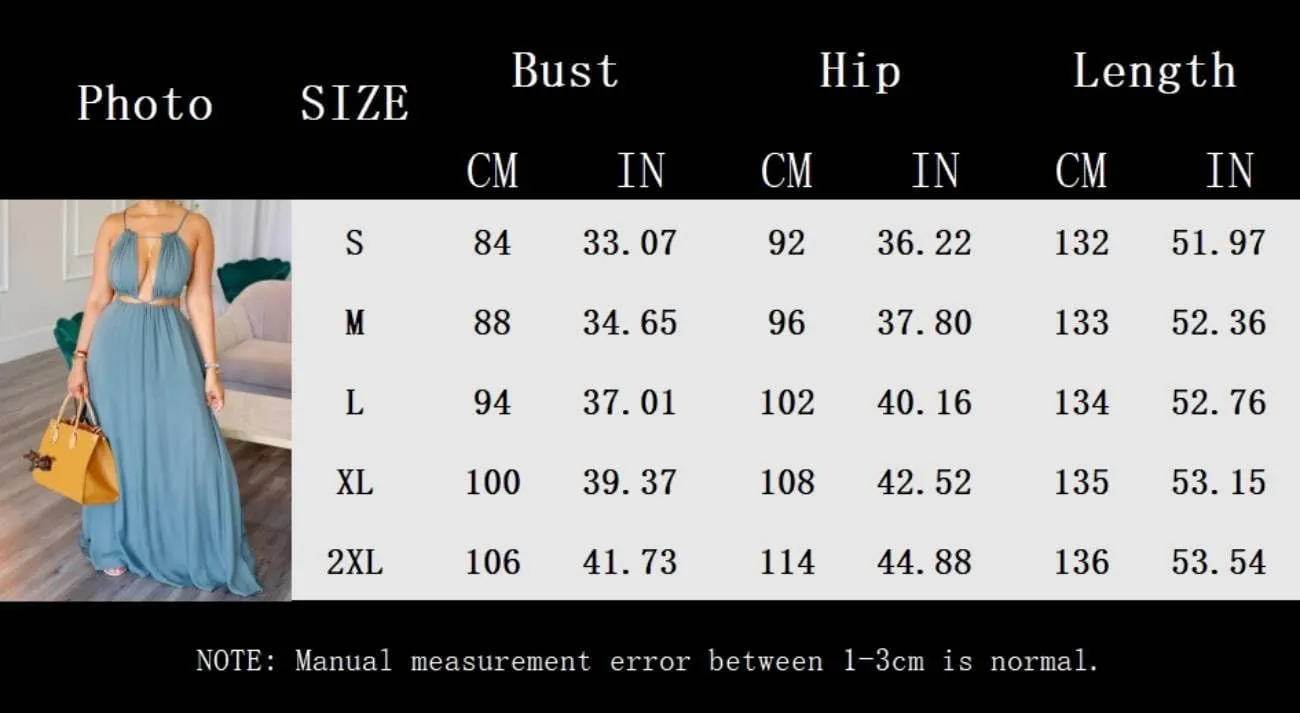 Women's Summer Spaghetti Strap Dress Sleeveless Backless Milkmaid Cutout Drawstring Flowy Boho Beach Vacation Sundress