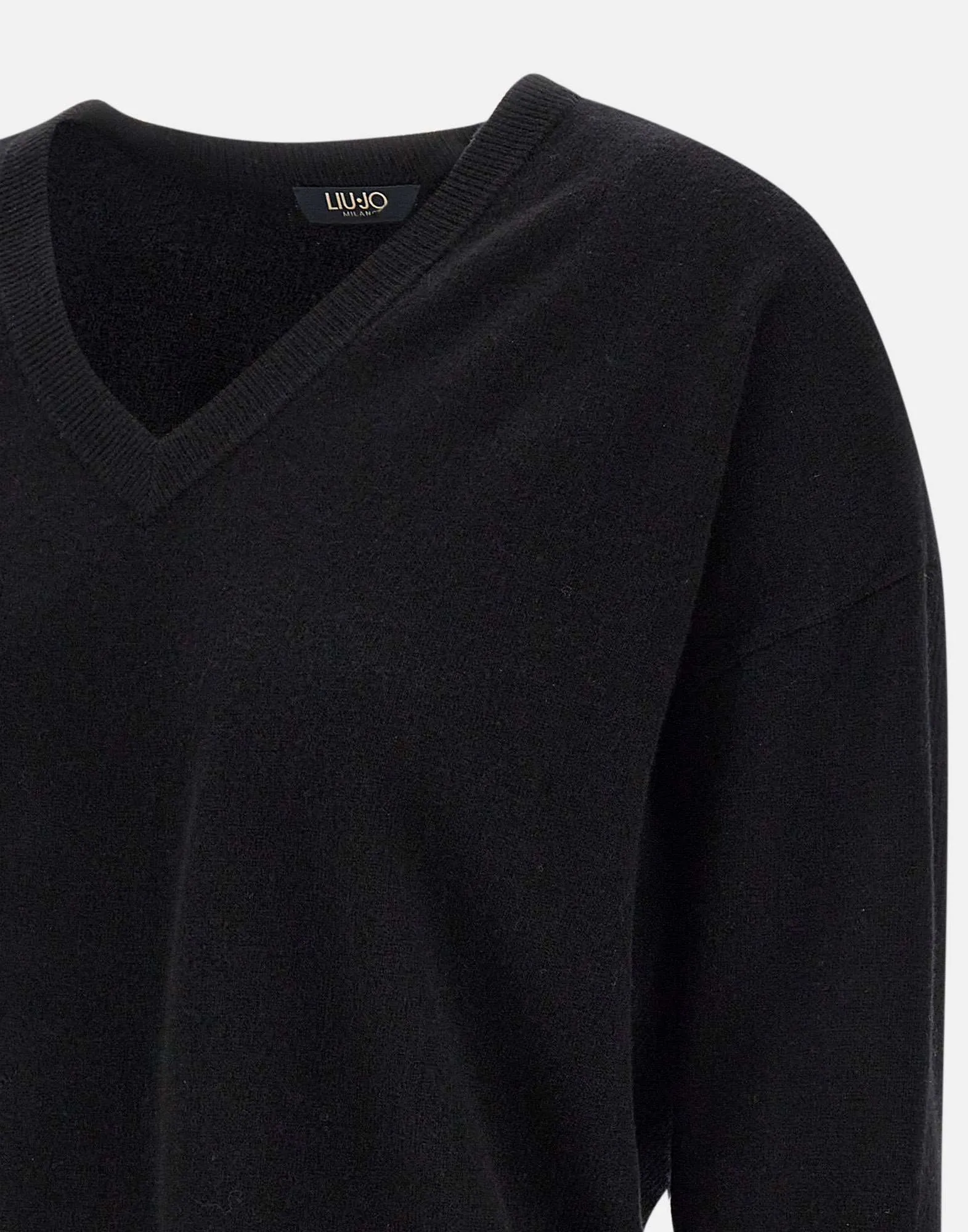 Wool and Cashmere V-Neck Black Sweater