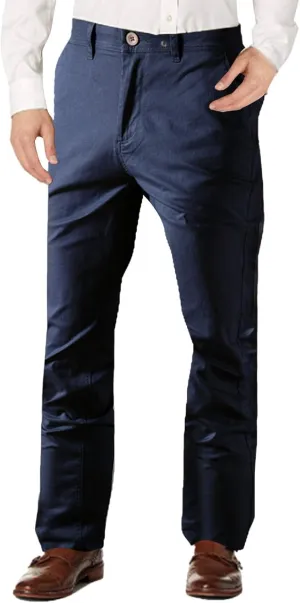 Work Pants for Men Fleece Chinos Trousers Expandable Waist Flat Front Skinny Suit Pants Tapered Straight Leg Golf Dress Pants