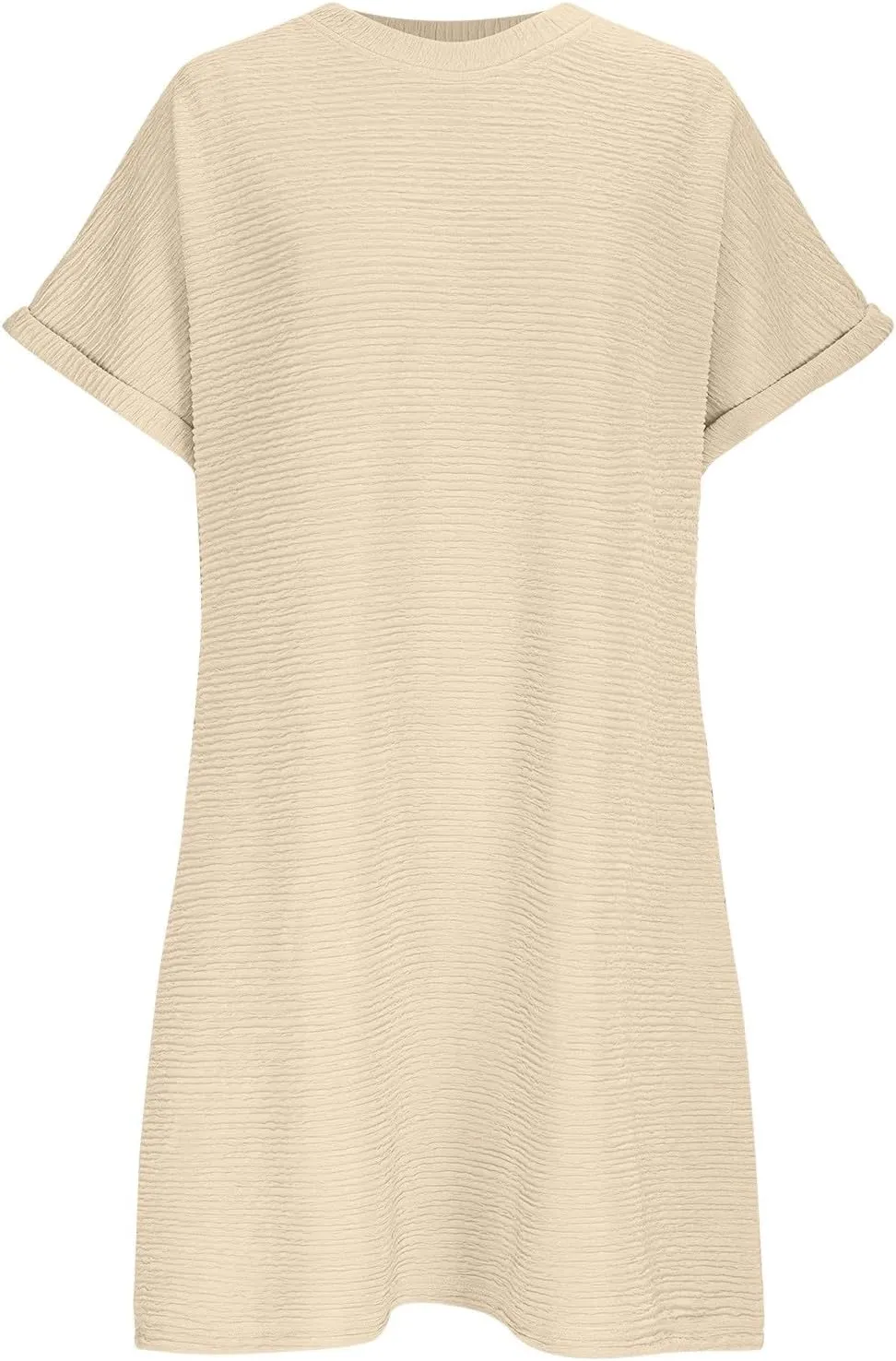 Xiaojmake Womens Summer Chiffon Dress 2025 Fashion Short Sleeve Spring Mini Tshirt Shift Dress Casual Beach Vacation Sundress