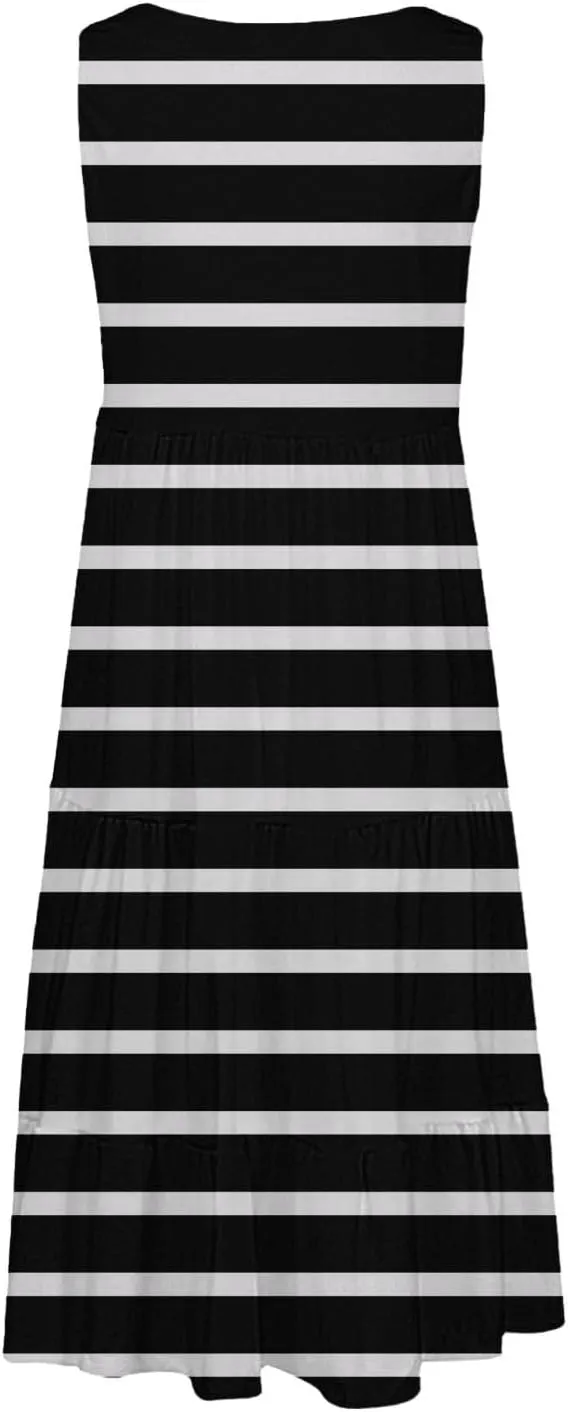 XOWRTE Summer Dresses for Women Plus Size Beach Dress Casual Sundresses Sexy Sleeveless Dress Flowy Midi Dresses