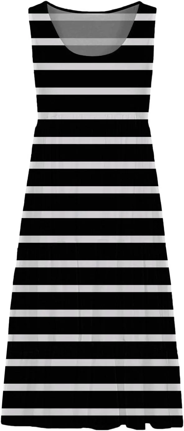 XOWRTE Summer Dresses for Women Plus Size Beach Dress Casual Sundresses Sexy Sleeveless Dress Flowy Midi Dresses