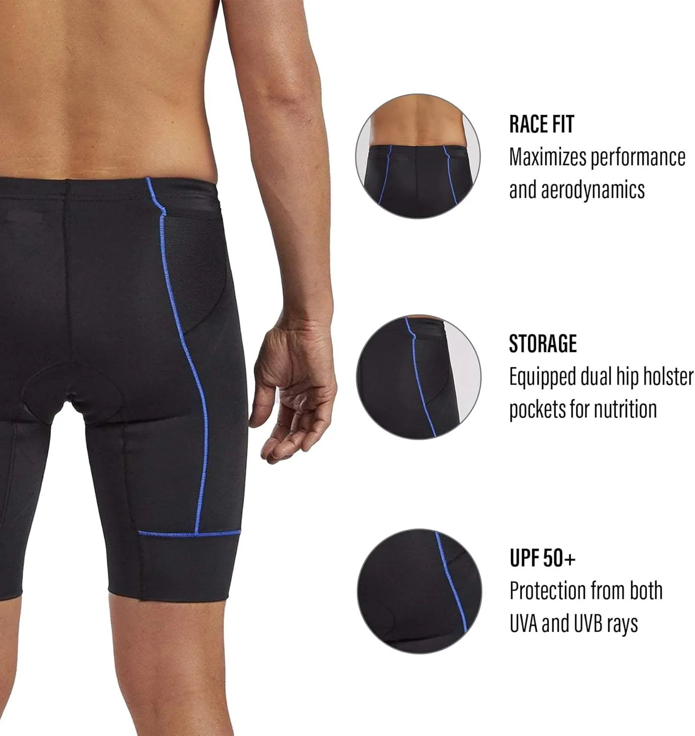 Zoot Mens Core 9-Inch Tri Shorts, Quick Dry Performance Triathlon Shorts with Cycling Chamois Pad, Pockets & UPF 50  Fabric