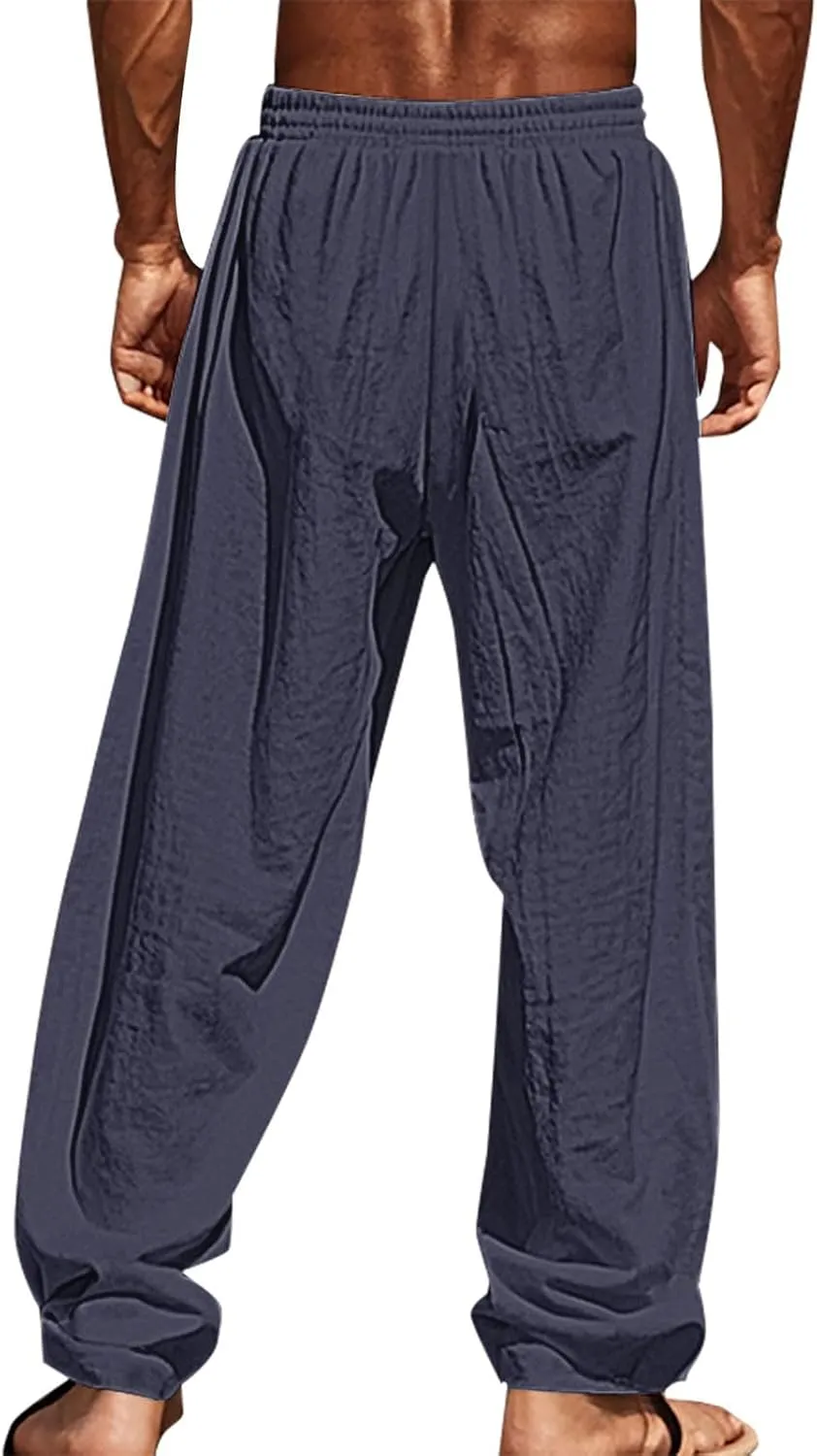 ZYXTIM Holiday Casual Trousers for Men Funny Pattern Hawaiian Sport Yoga Pant Fashion Lounge Summer Beach Bottoms with Pocket