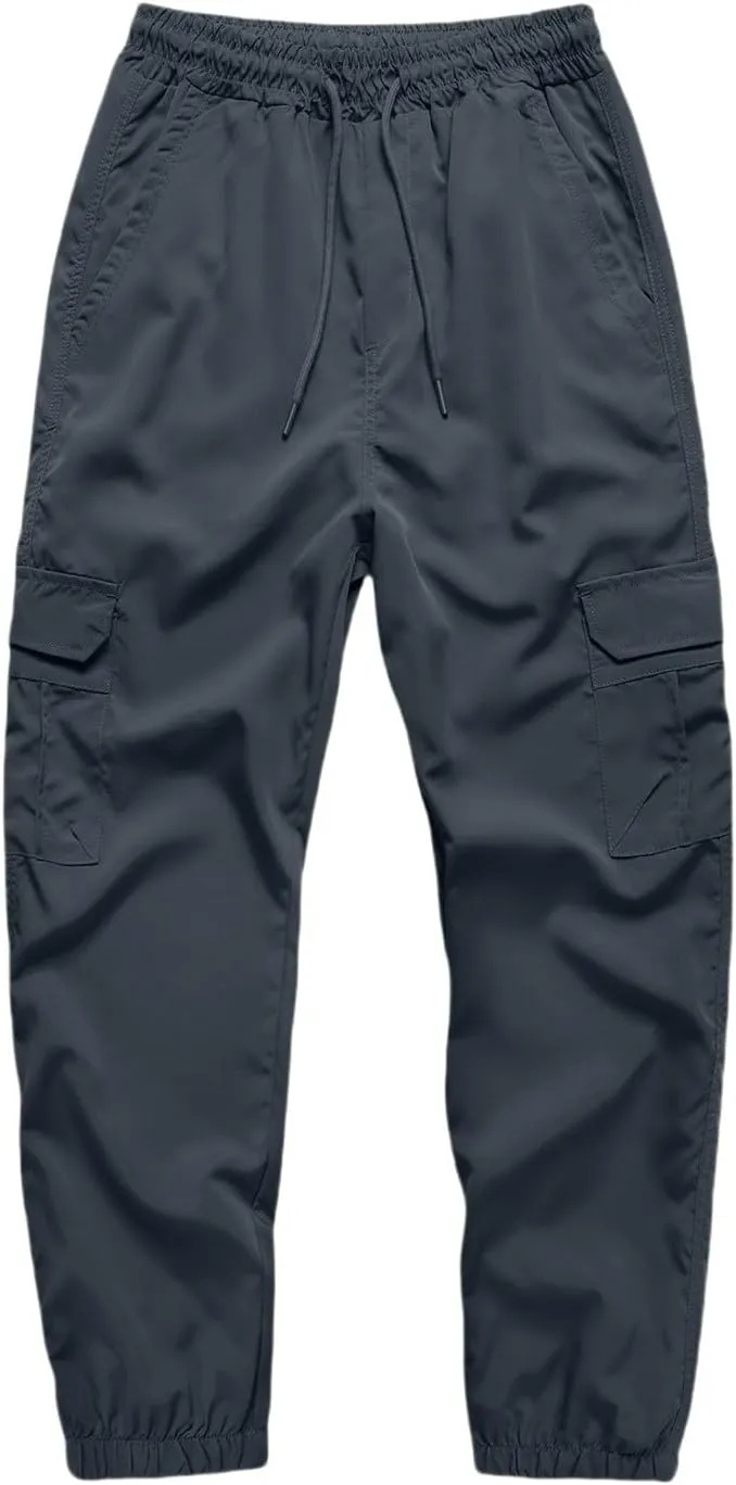 ZYXTIM Men's BDU Casual Military Pants Elastic Waist Sweatpants Quick Dry Ripstop Tactical Wild Army Combat Cargo Work Pants