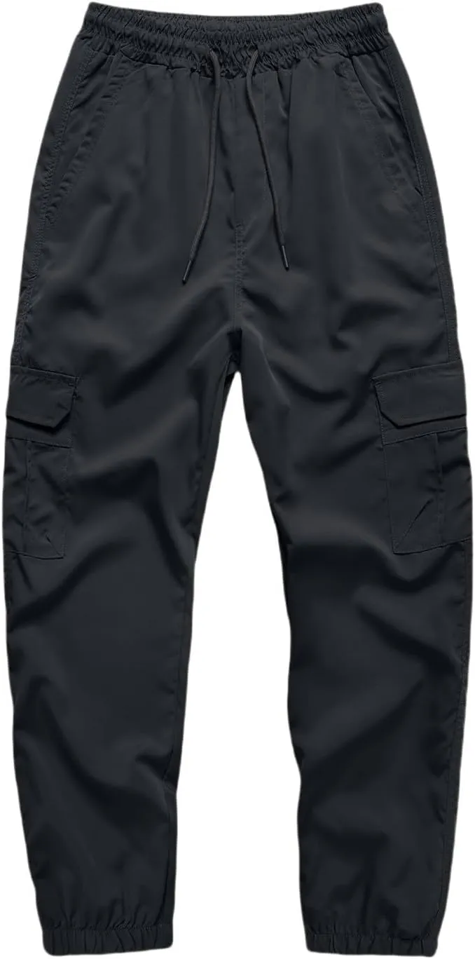 ZYXTIM Men's BDU Casual Military Pants Elastic Waist Sweatpants Quick Dry Ripstop Tactical Wild Army Combat Cargo Work Pants